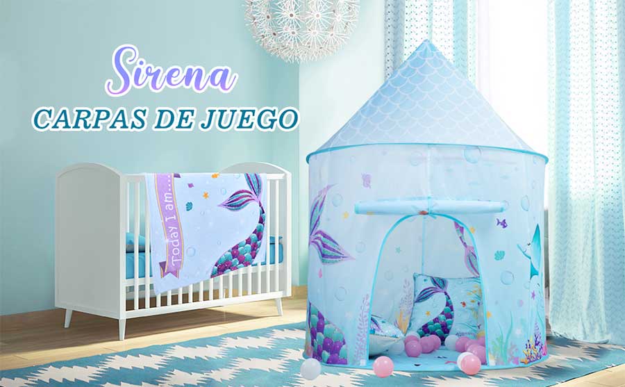 Carpa de Juego para Niñas de Sirena